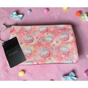 Loungefly Sanrio Hello Kitty Carnival Apple Zipper Pouch Wristlet NWT AOP